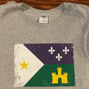 Mardi Gras Acadian Flag shirt